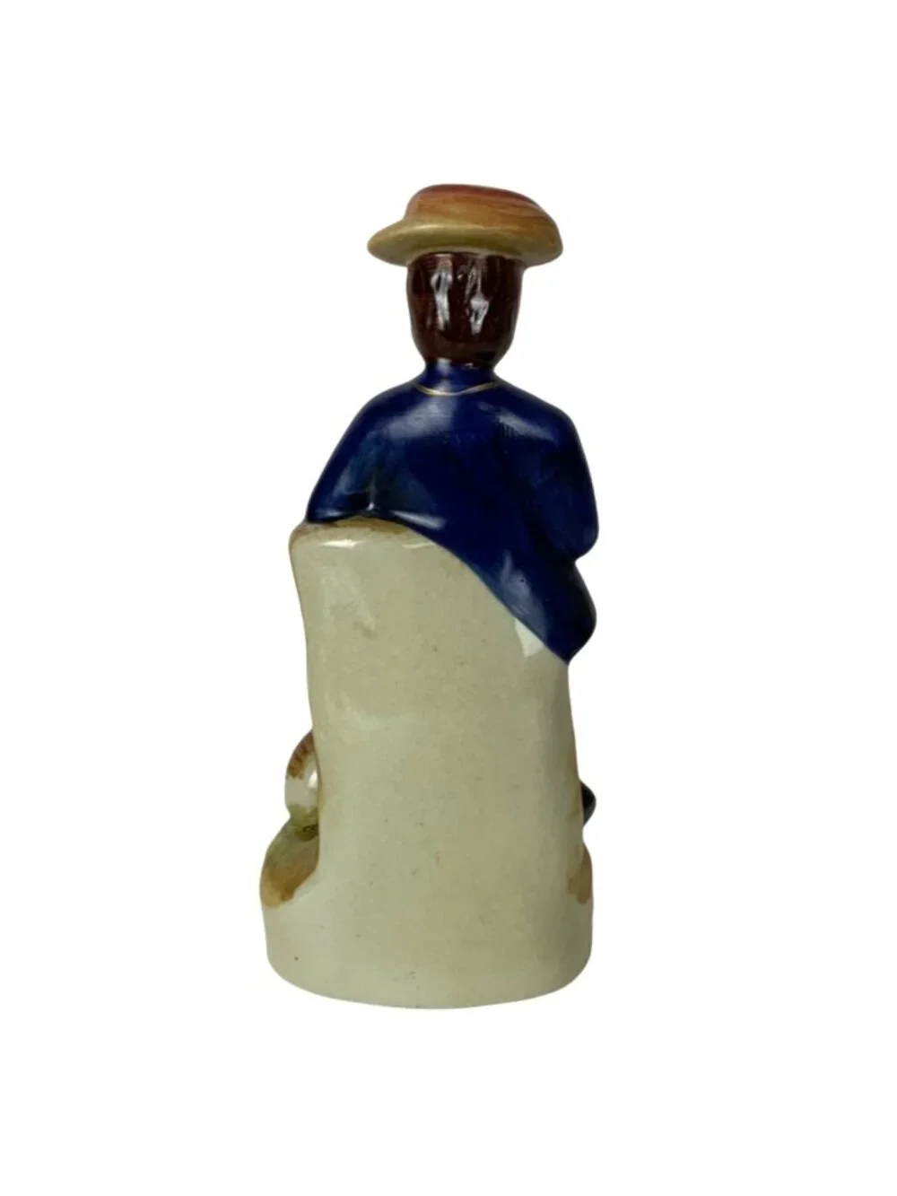 Vintage English Staffordshire Sailor and Dog Ceramic Figurine